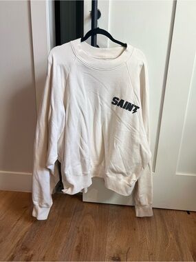 Saint Alexander White Crewneck Sweatshirt